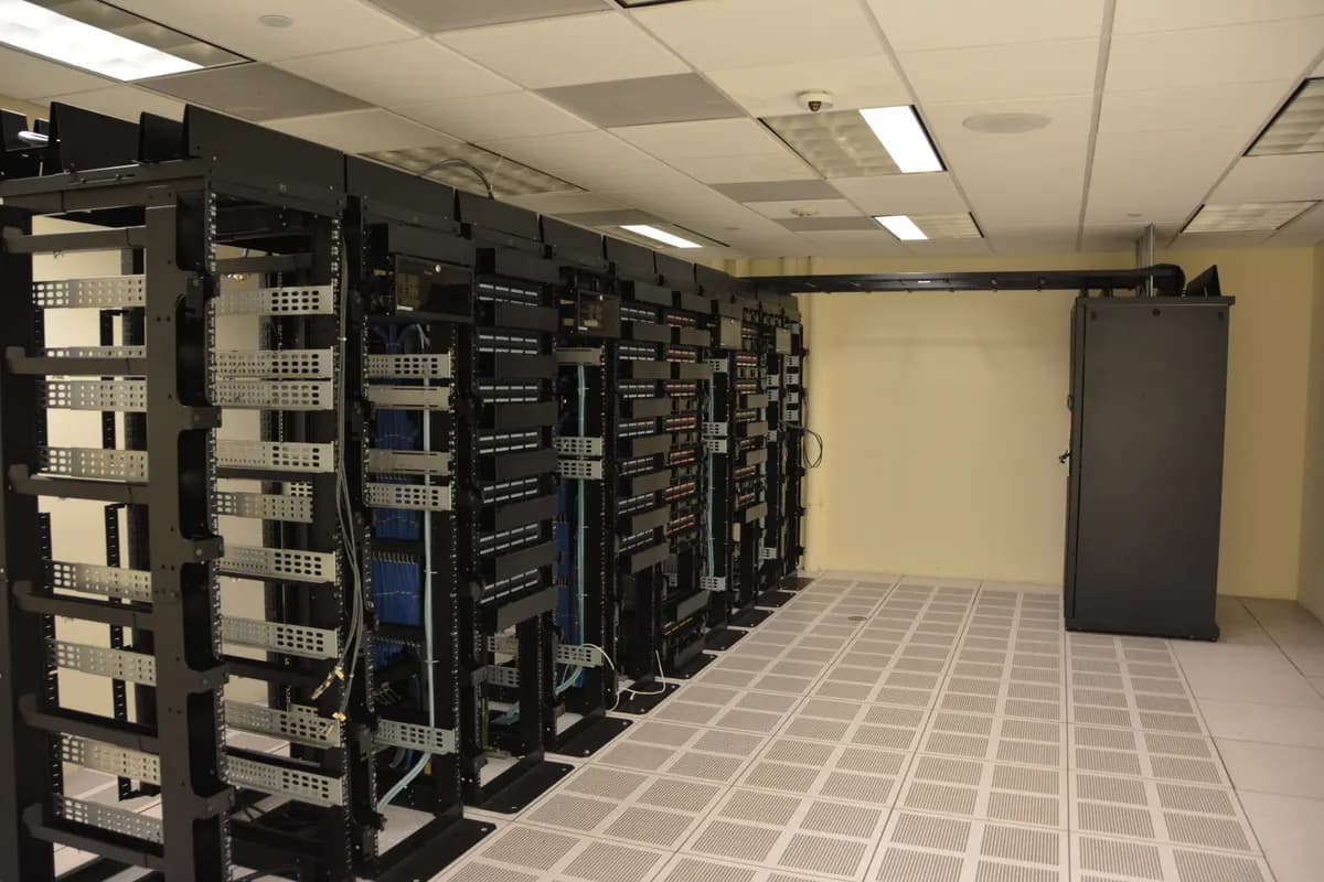 Server racks in a data center